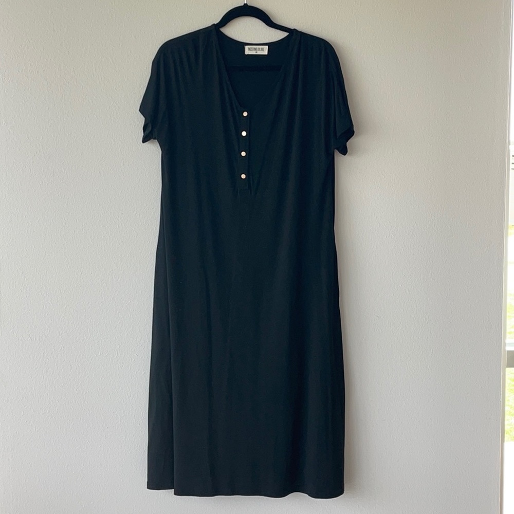 Nesting Olive Modern House Dress Nursing Gown